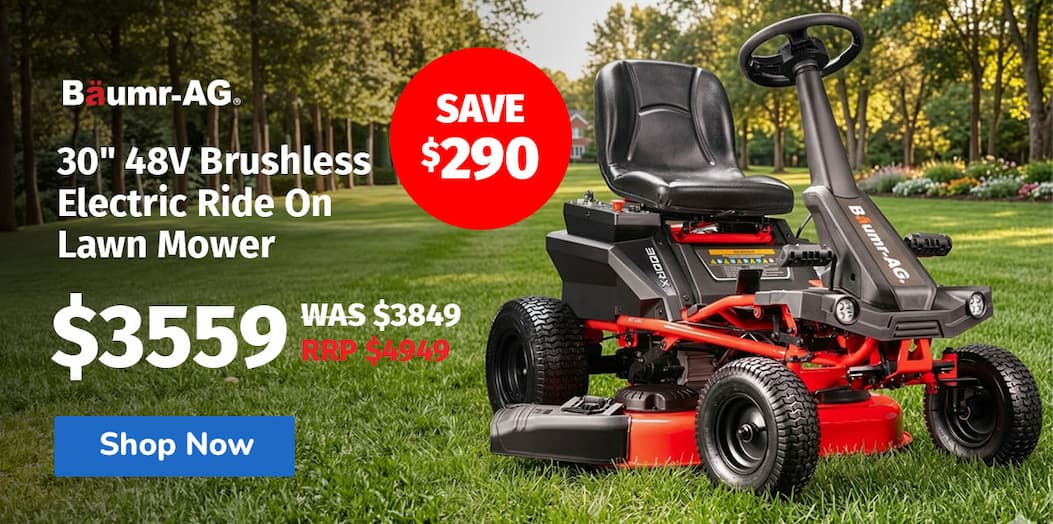 BAUMR-AG 30" 48V Brushless Electric Ride On Lawn Mower