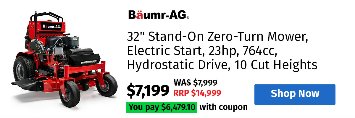 BAUMR-AG 32" Stand-On Zero-Turn Mower