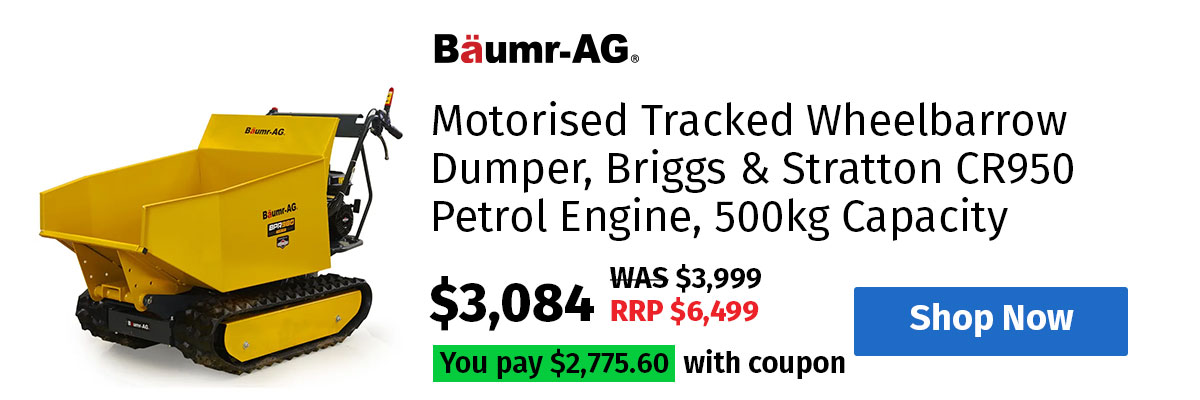 Baumr-AG Motorised Tracked Wheelbarrow Dumper