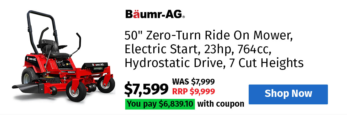 BAUMR-AG 50" Zero-Turn Ride On Mower