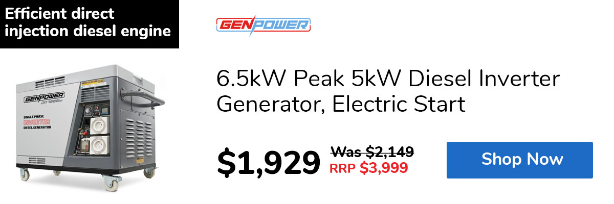 6.5kW Peak 5kW Diesel Inverter Generator, Electric Start