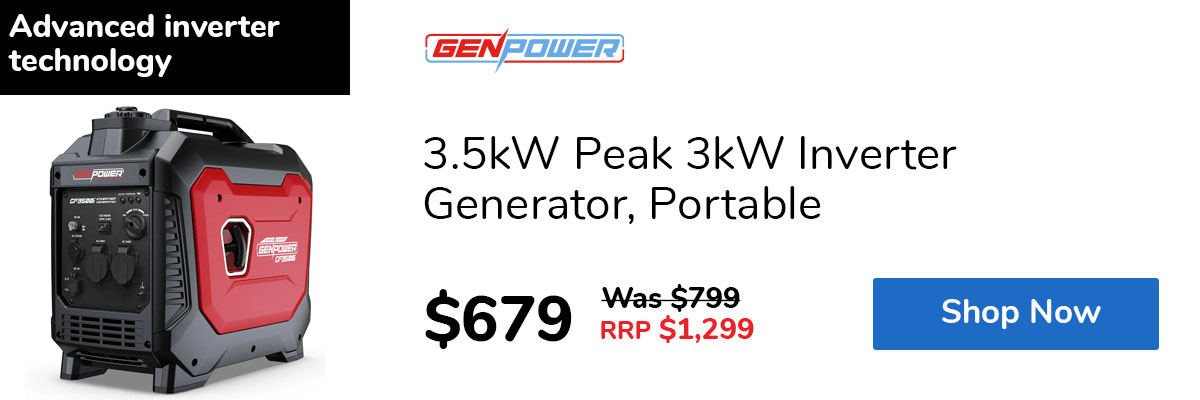 3.5kW Peak 3kW Inverter Generator, Portable