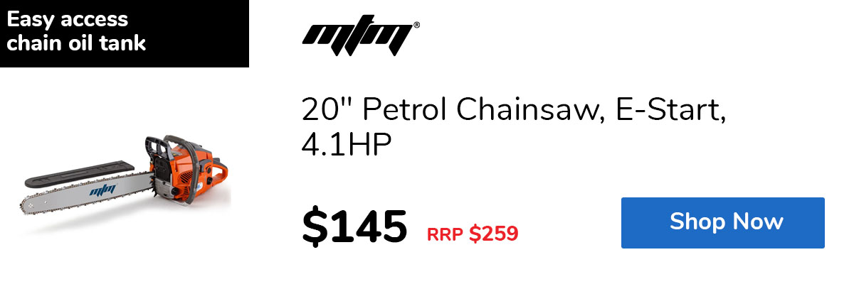 20" Petrol Chainsaw, E-Start, 4.1HP