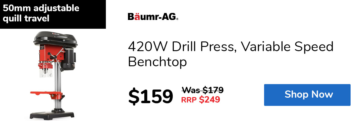 420W Drill Press, Variable Speed Benchtop