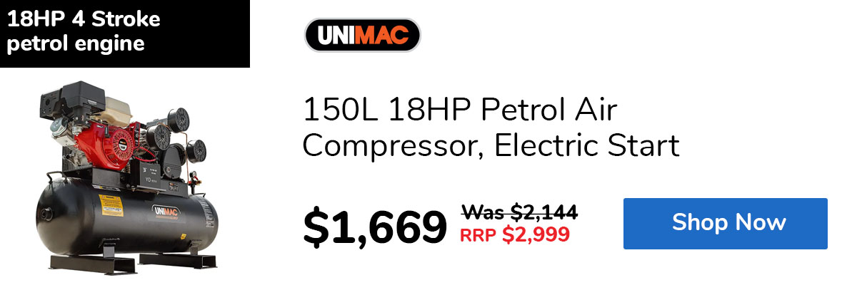 150L 18HP Petrol Air Compressor, Electric Start