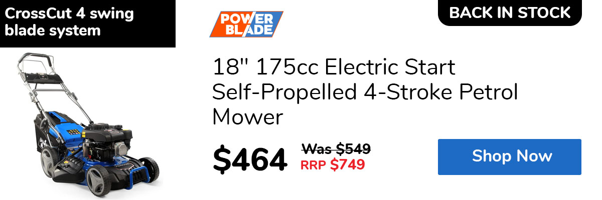 18" 175cc Electric Start Self-Propelled 4-Stroke Petrol Mower