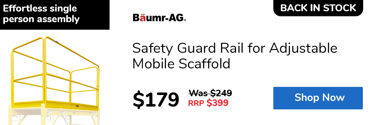 Safety Guard Rail for Adjustable Mobile Scaffold