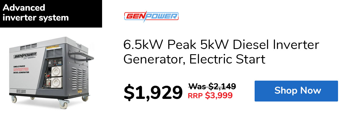 6.5kW Peak 5kW Diesel Inverter Generator, Electric Start