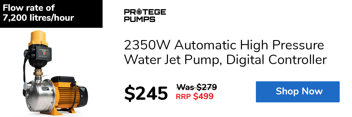 2350W Automatic High Pressure Water Jet Pump, Digital Controller
