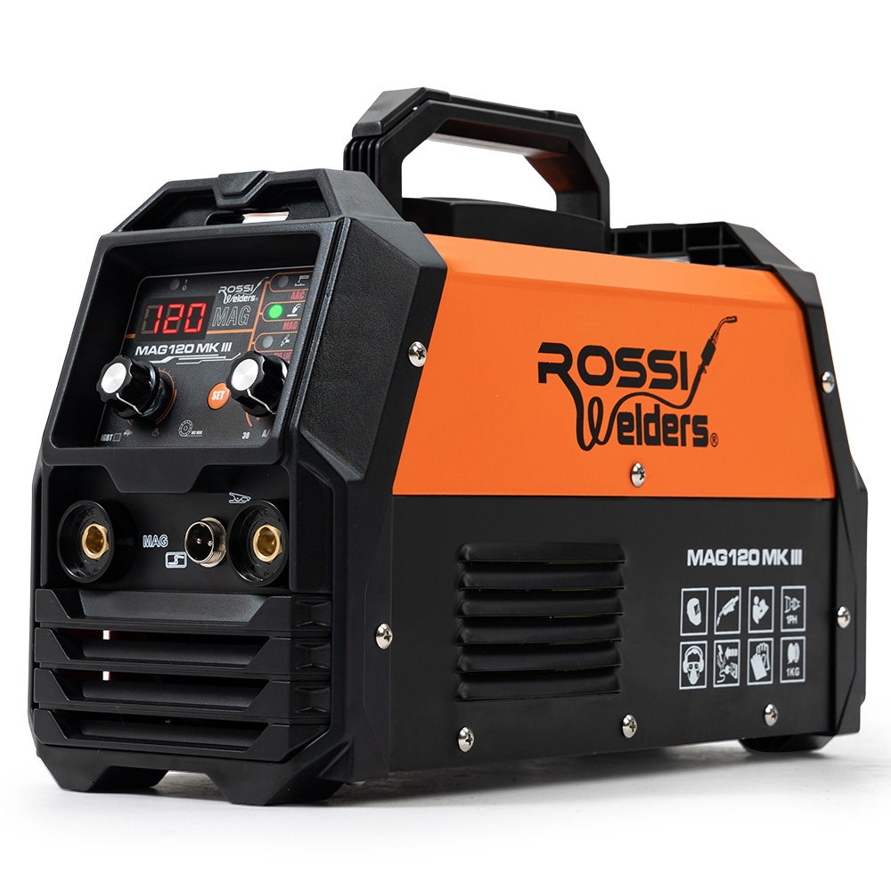 Image of ROSSI 120 Amp Inverter Welder, 3in1 Portable MMA ARC /MIG Gasless /Lift-TIG Welding Machine, 15A Plug