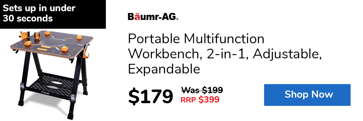 Portable Multifunction Workbench, 2-in-1, Adjustable, Expandable