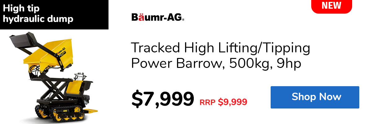 Tracked High Lifting/Tipping Power Barrow, 500kg, 9hp