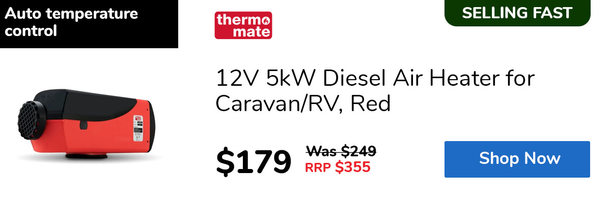 12V 5kW Diesel Air Heater for Caravan/RV, Red