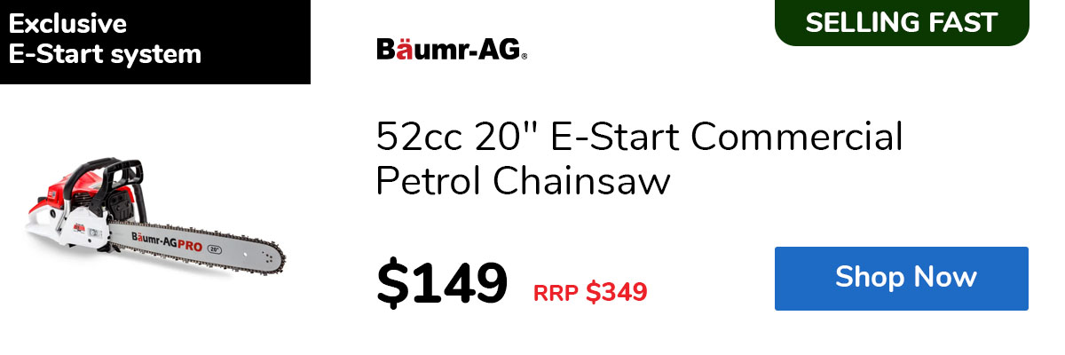 52cc 20" E-Start Commercial Petrol Chainsaw
