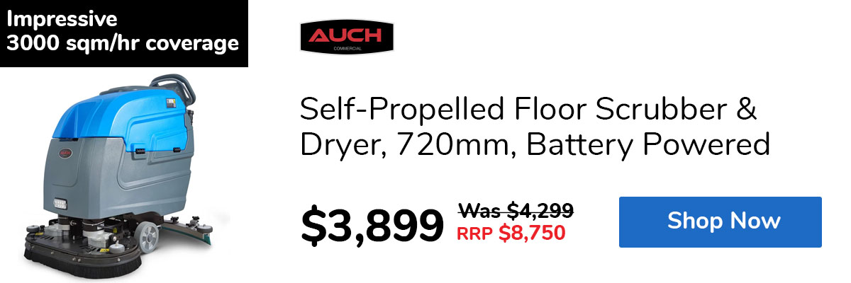 Self-Propelled Floor Scrubber & Dryer, 720mm, Battery Powered