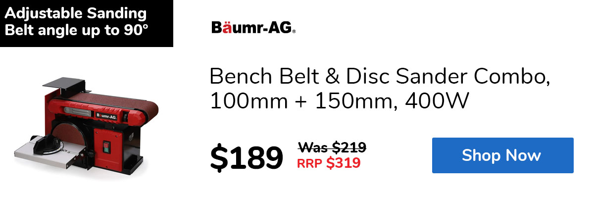 Bench Belt & Disc Sander Combo, 100mm + 150mm, 400W