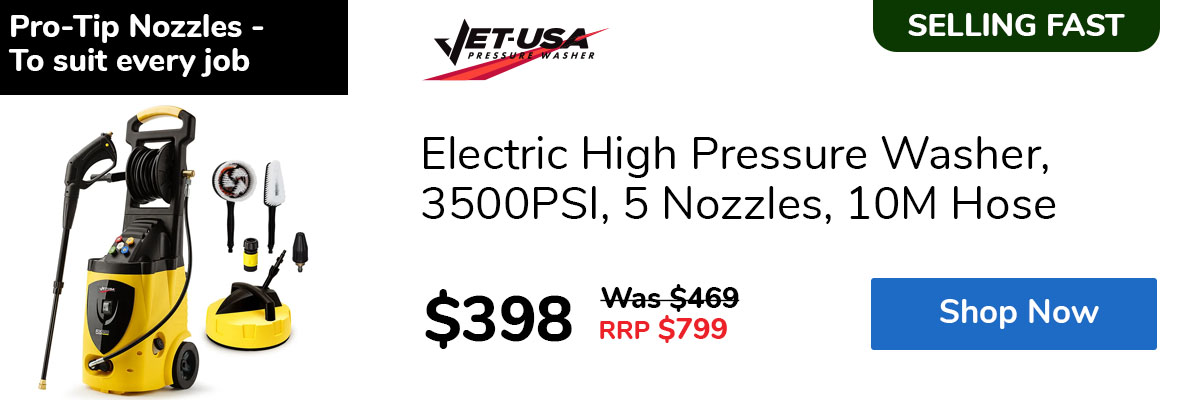 Electric High Pressure Washer, 3500PSI, 5 Nozzles, 10M Hose