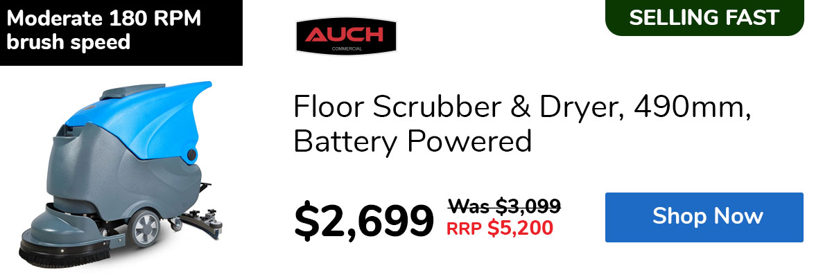 Floor Scrubber & Dryer, 490mm, Battery Powered