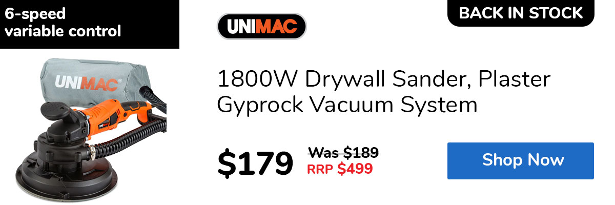 1800W Drywall Sander, Plaster Gyprock Vacuum System