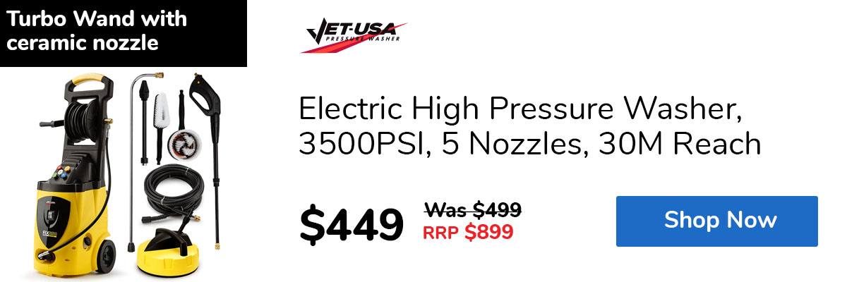 Electric High Pressure Washer, 3500PSI, 5 Nozzles, 30M Reach