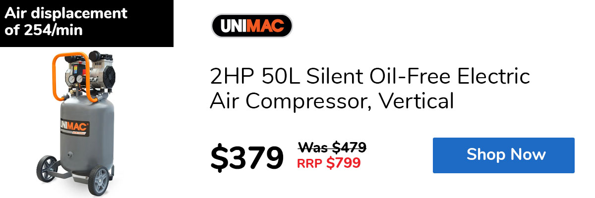 2HP 50L Silent Oil-Free Electric Air Compressor, Vertical