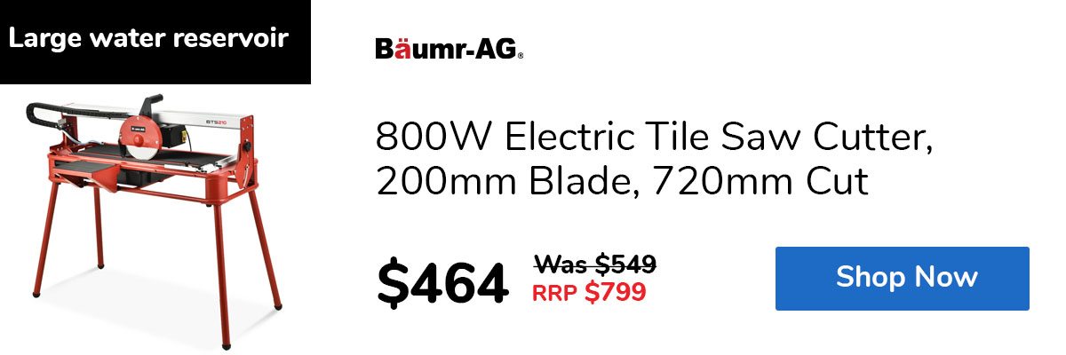 800W Electric Tile Saw Cutter, 200mm Blade, 720mm Cut
