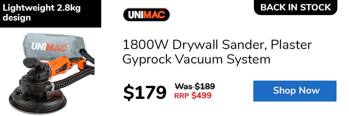 1800W Drywall Sander, Plaster Gyprock Vacuum System