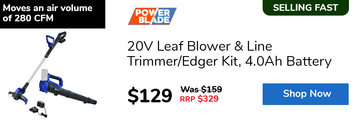 20V Leaf Blower & Line Trimmer/Edger Kit, 4.0Ah Battery