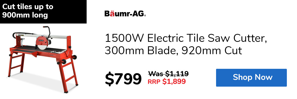 1500W Electric Tile Saw Cutter, 300mm Blade, 920mm Cut