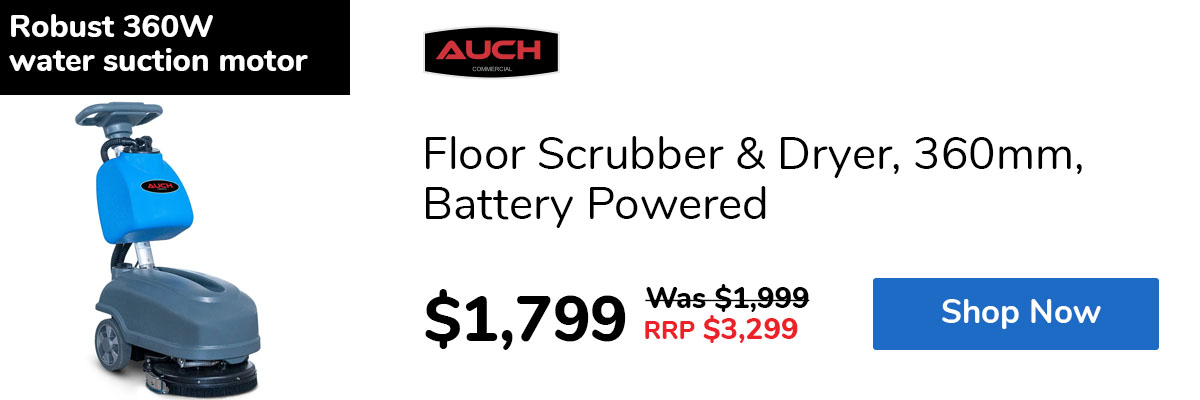 Floor Scrubber & Dryer, 360mm, Battery Powered