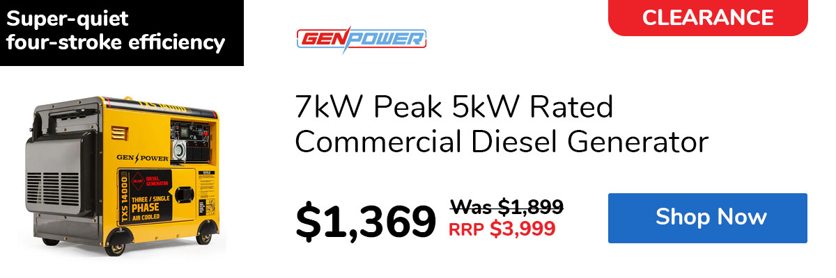 7kW Peak 5kW Rated Commercial Diesel Generator
