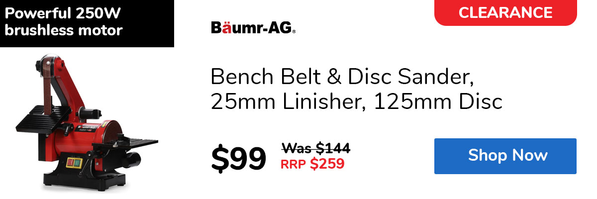Bench Belt & Disc Sander, 25mm Linisher, 125mm Disc