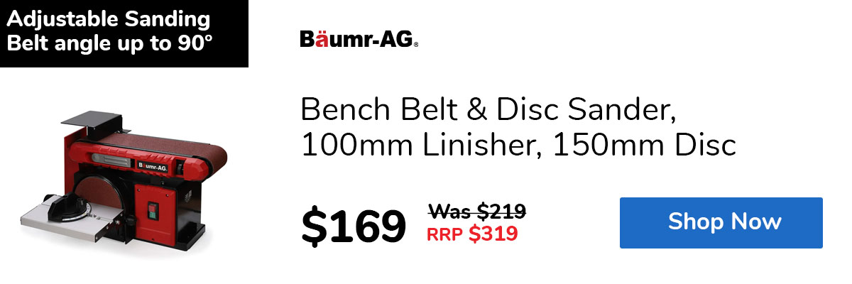 Bench Belt & Disc Sander, 100mm Linisher, 150mm Disc