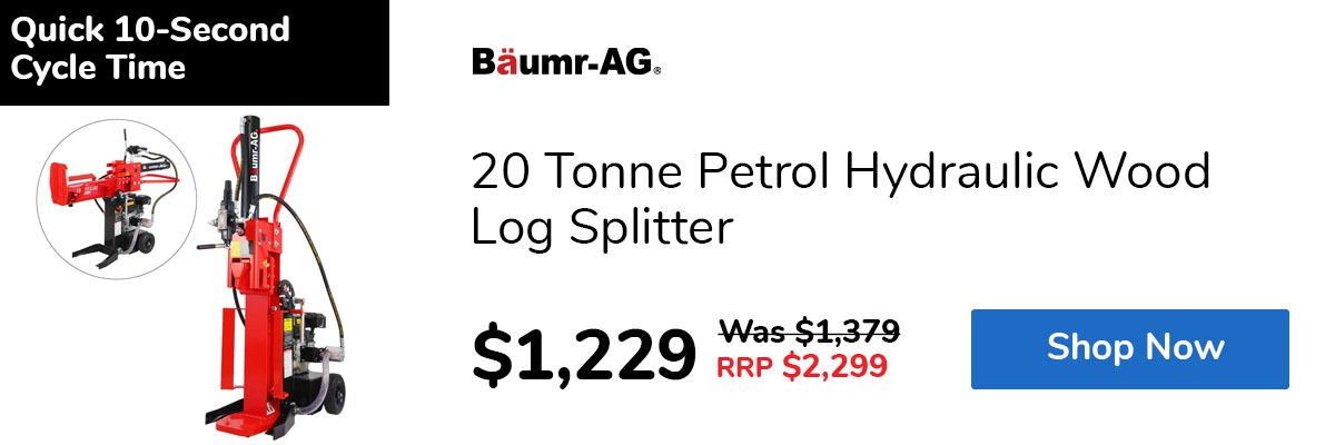 20 Tonne Petrol Hydraulic Wood Log Splitter