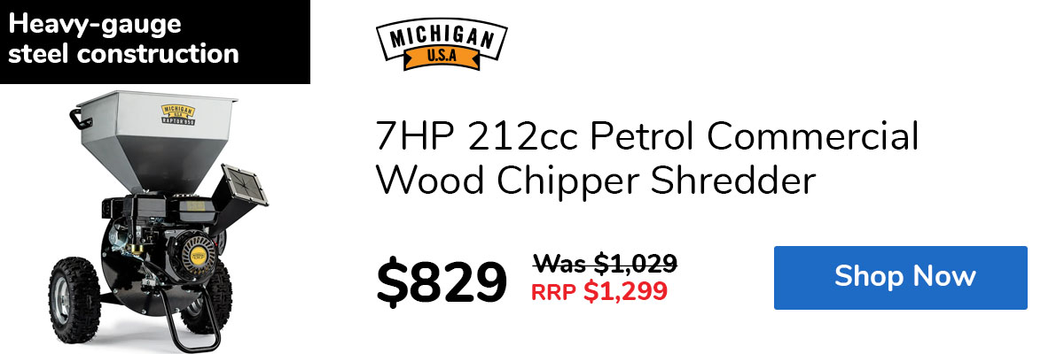 7HP 212cc Petrol Commercial Wood Chipper Shredder