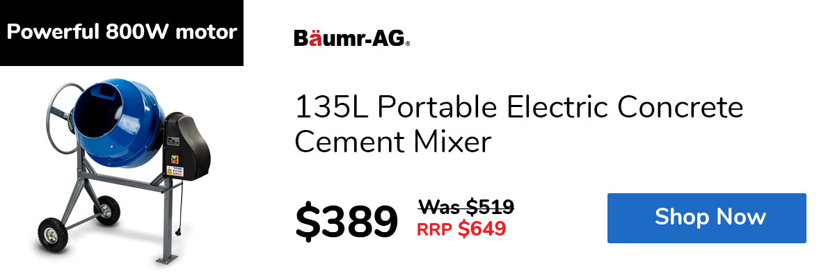 135L Portable Electric Concrete Cement Mixer