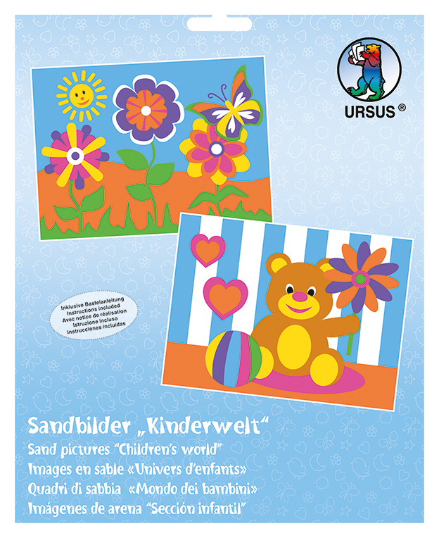  Set de 2 planșe de colorat cu nisip - lumea copiilor 