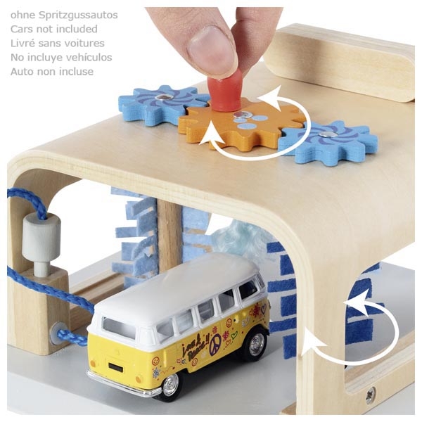  Spălătorie auto din lemn, 16 x 16 x 10 cm 