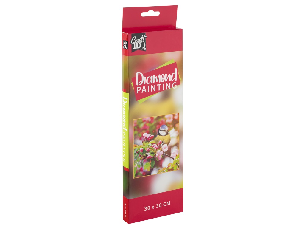  Tablou cu diamante - flori de primăvară, 30 x 30 cm 