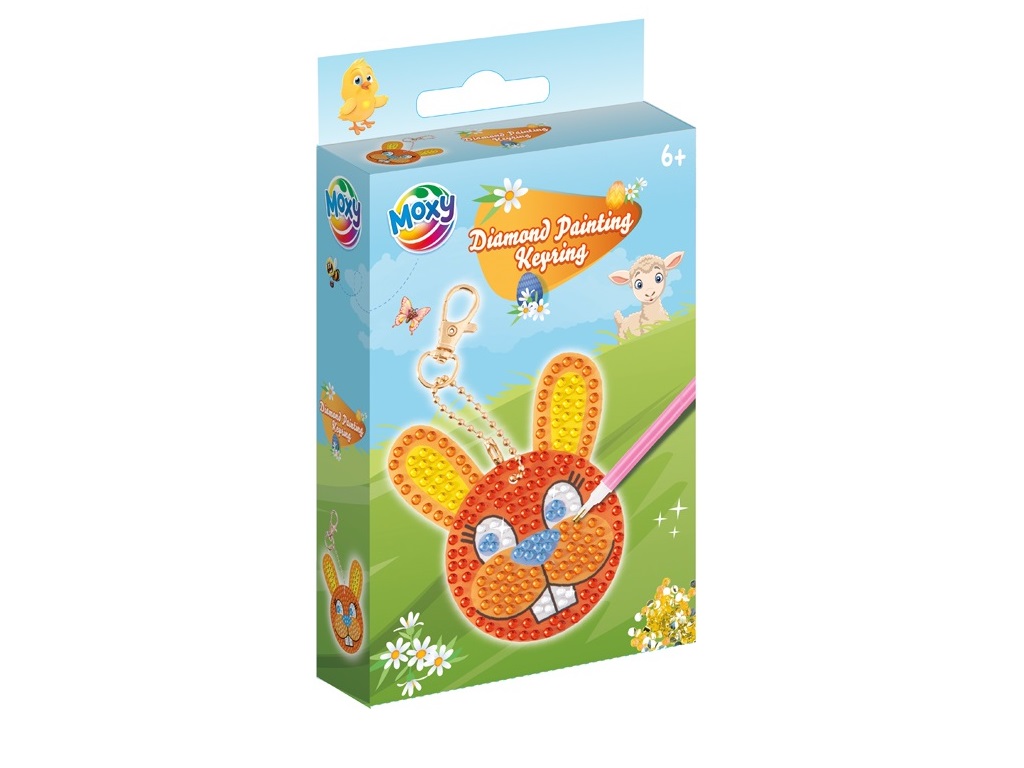  Breloc cu diamante - iepuraș 