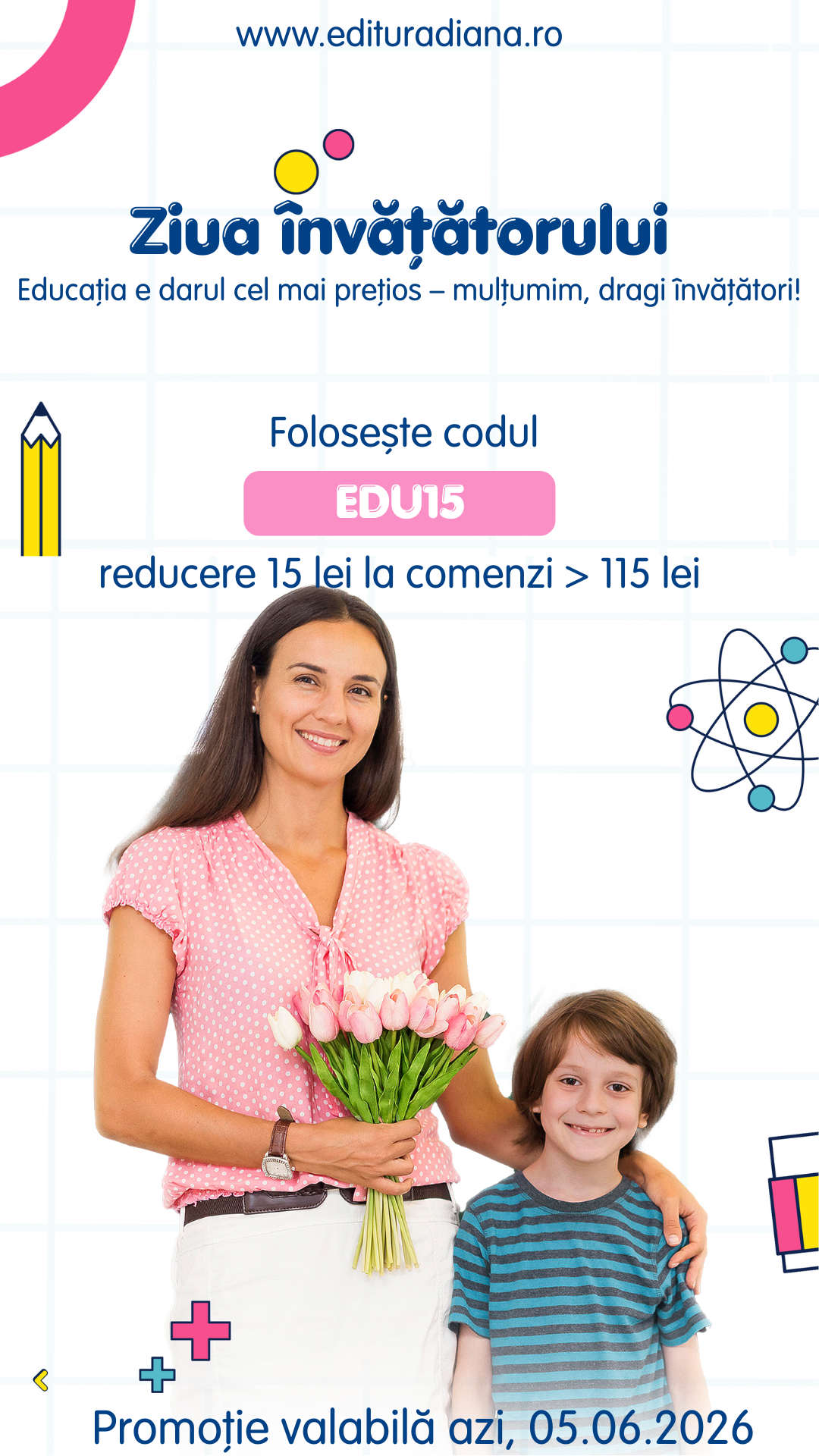 Sărbătorim Ziua Învățătorului🎓TRANSPORT GRATUIT doar azi! Vezi condițiile