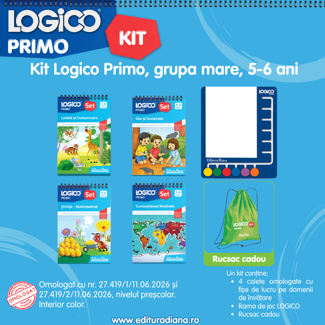  Kit logico primo, grupa mare, 5-6 ani 