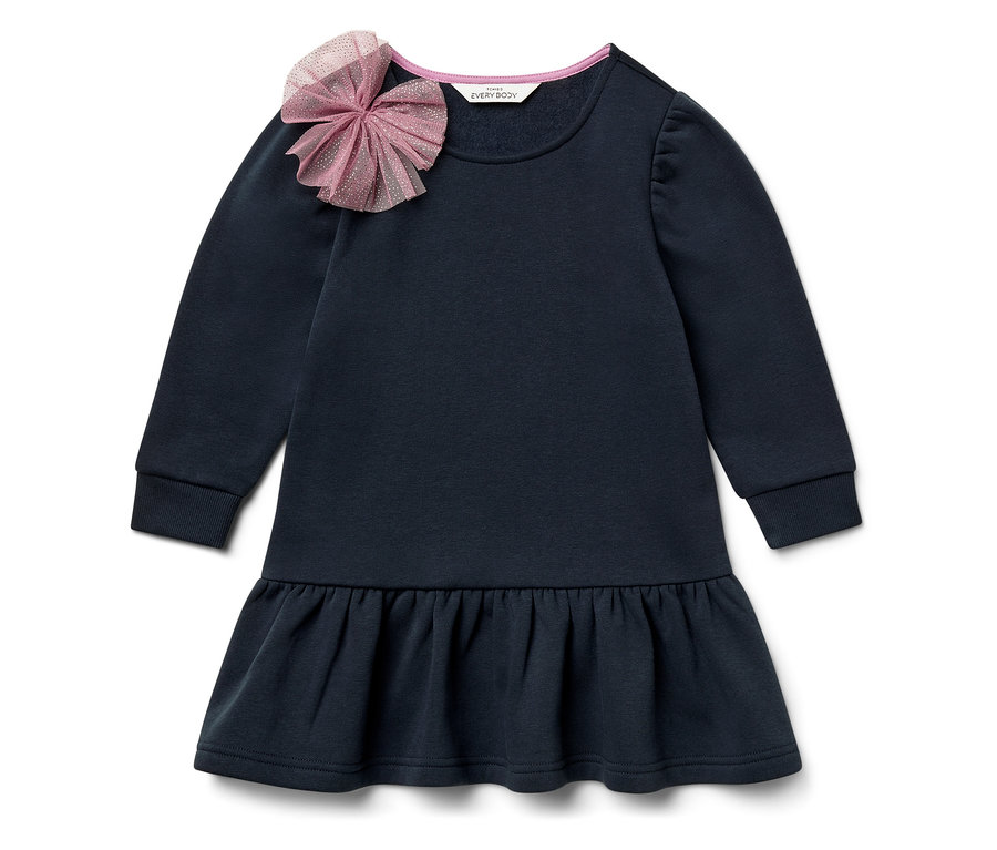 Kinder-Sweat-Kleid mit Schleife