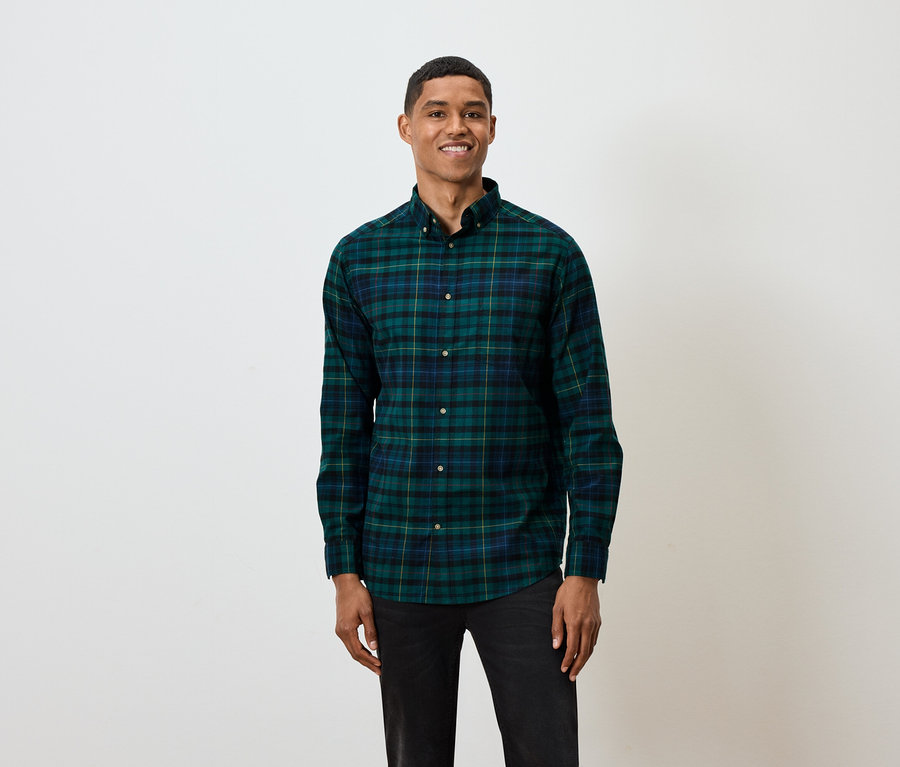 Flanell-Hemd, grün/navy