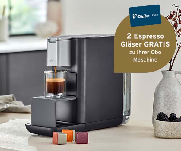 GRATIS Espresso-Gläser-Set beim Kauf einer Qbo Maschine