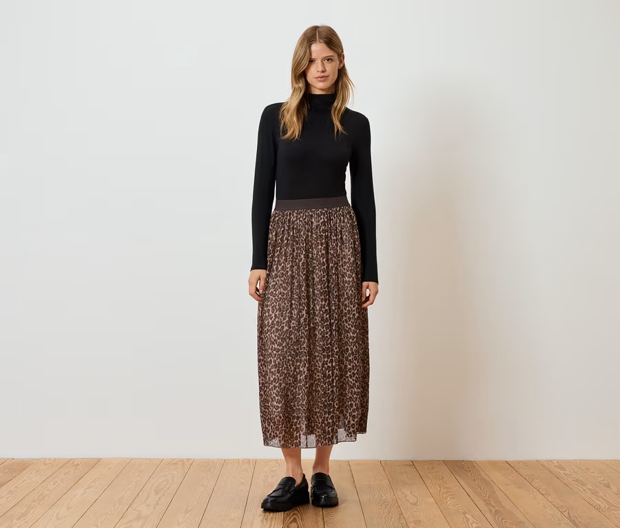 Bedruckter Plisseerock