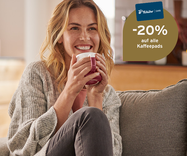-20 % auf alle Kaffeepads