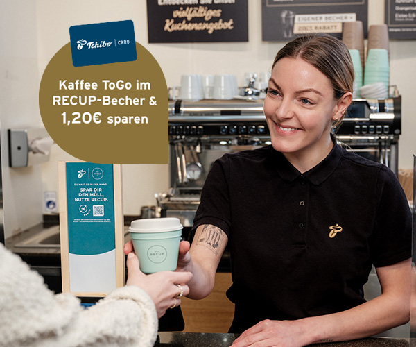 Kaffee ToGo im Recup Becher genießen & 1,20€ sparen!