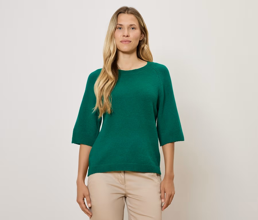 Strickpullover, grün