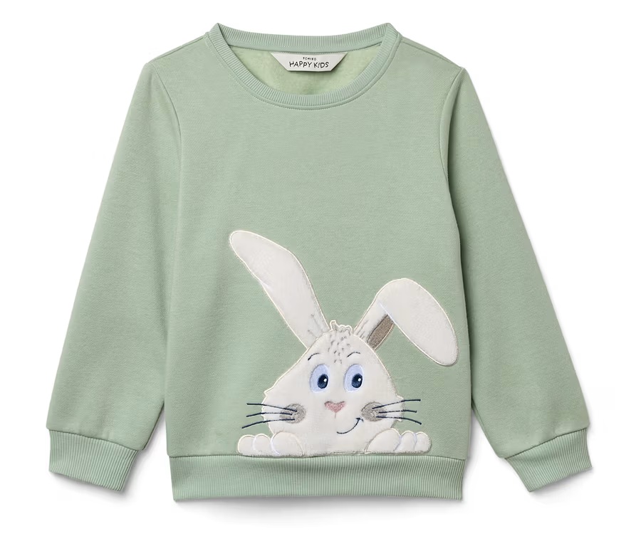 Sweatshirt mit angerauter Innenseite, mint